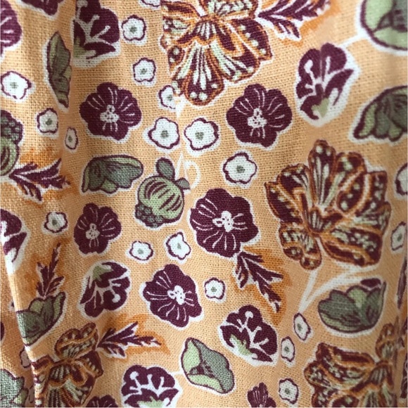 Sonoma Peach Dress Sleeveless Linen Rayon Pockets Knee Length Floral NEW - Picture 11 of 13